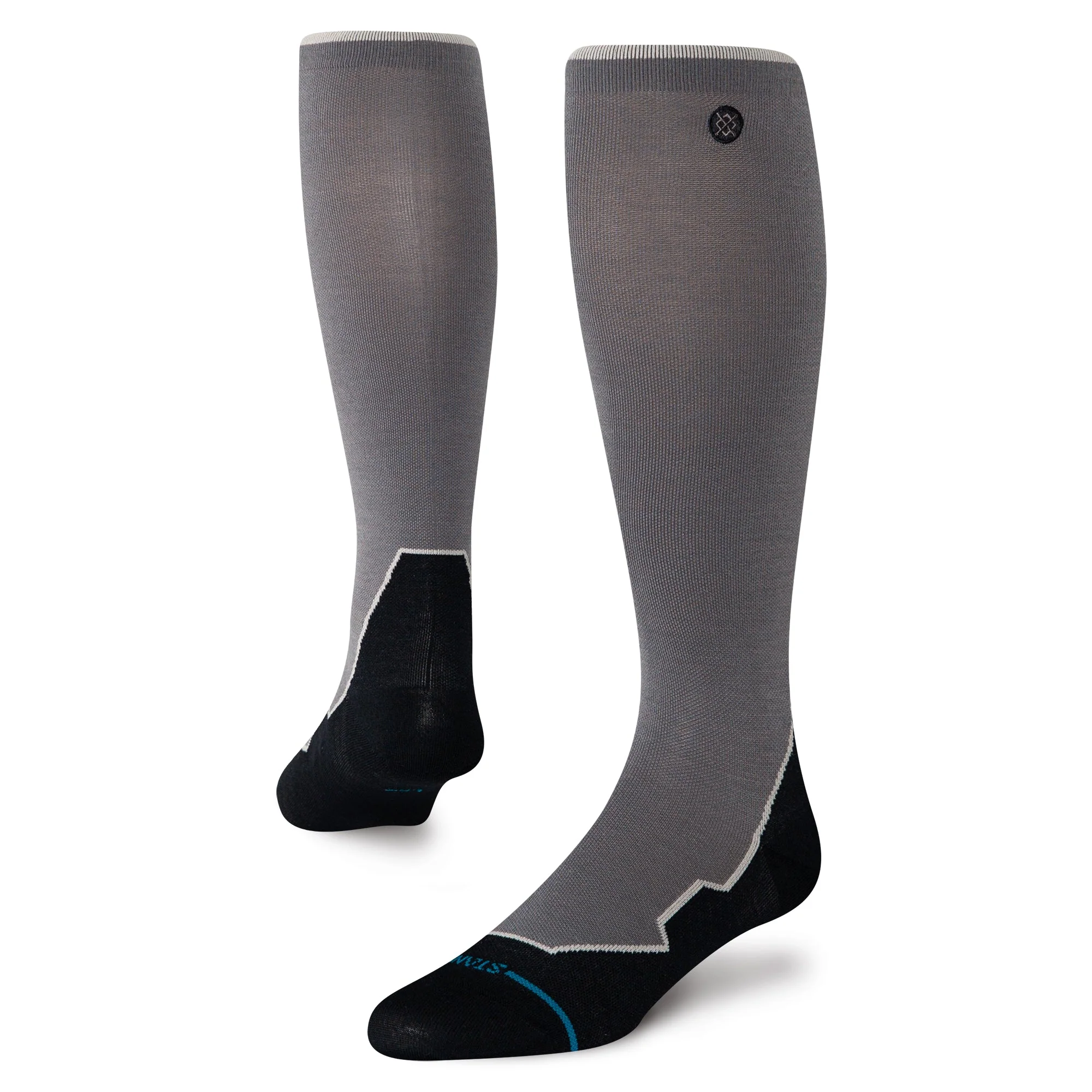 CONTRAST SEAM ULTRA LIGHT WOOL SNOW SOCK