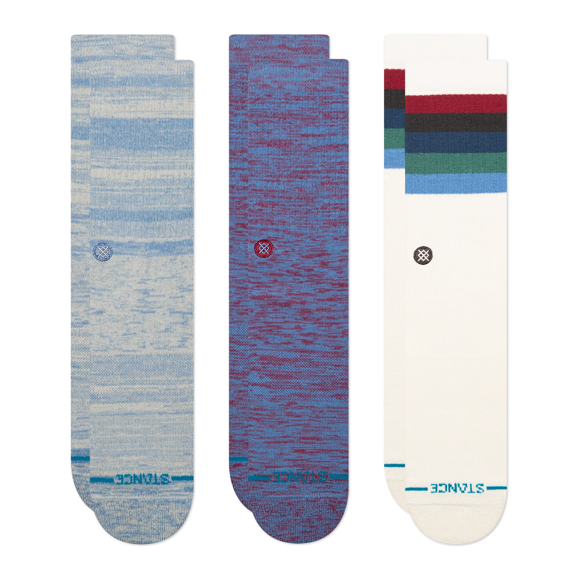 MARLED AND MALIBOO CREW SOCK 3 PACK