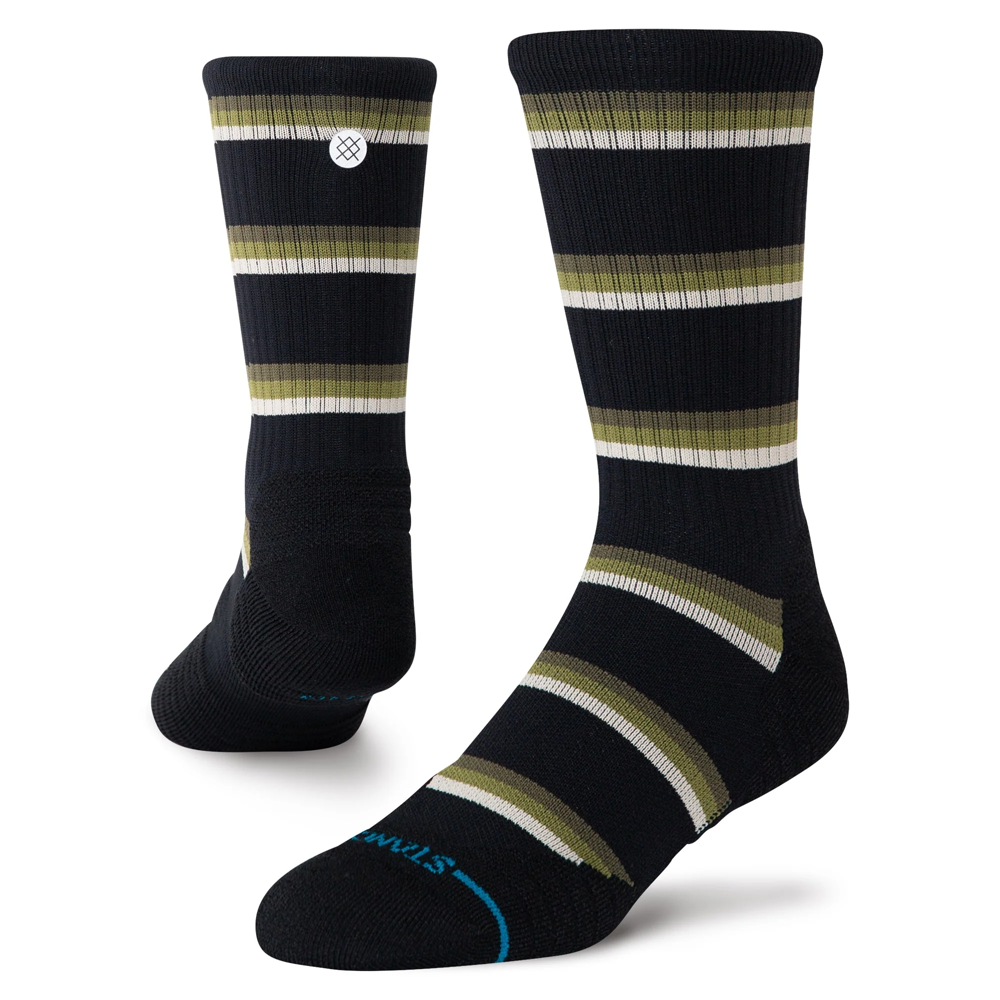 MULTISTRIPE MID RIBBED CREW SOCK