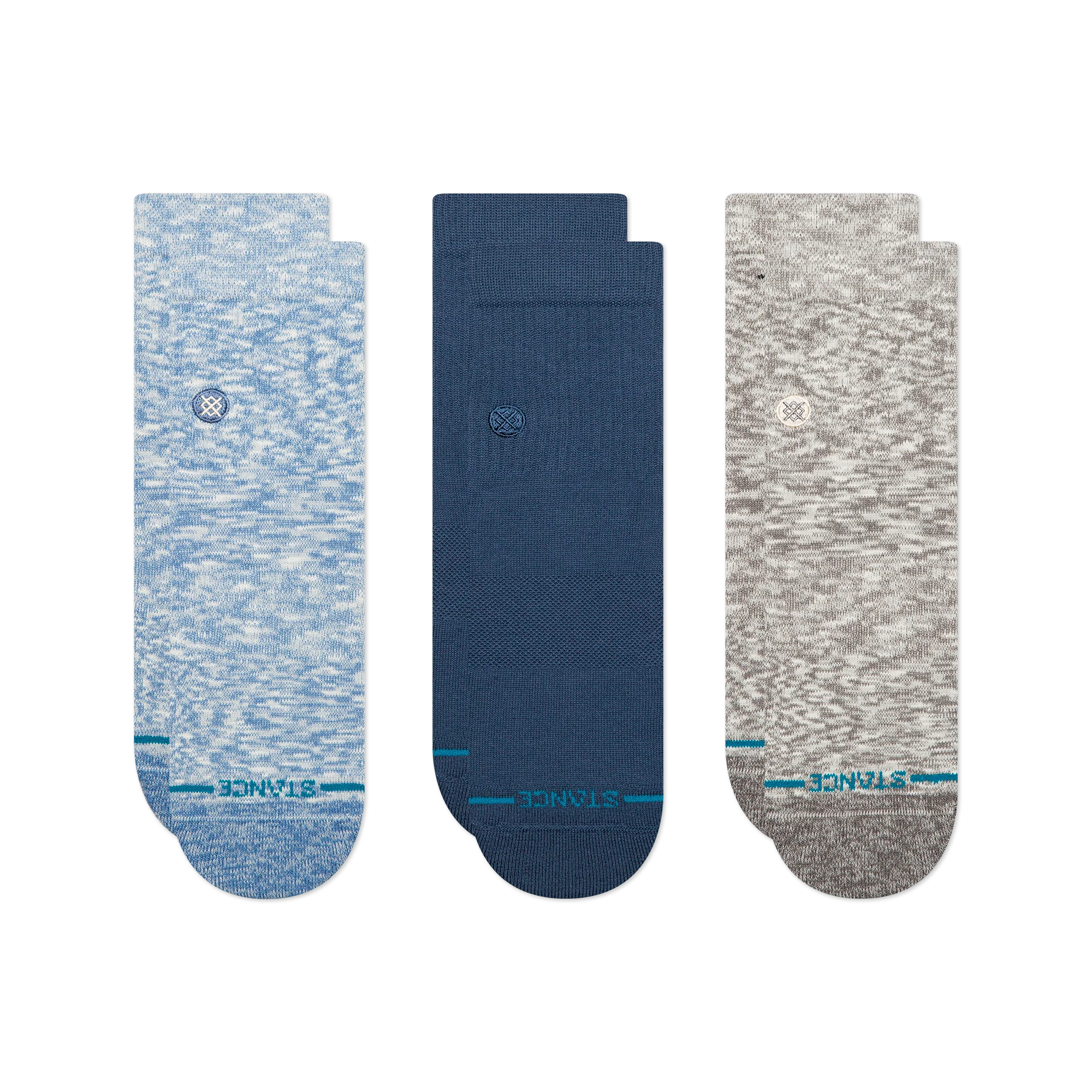 SLUB AND ICON QUARTER SOCK 3 PACK