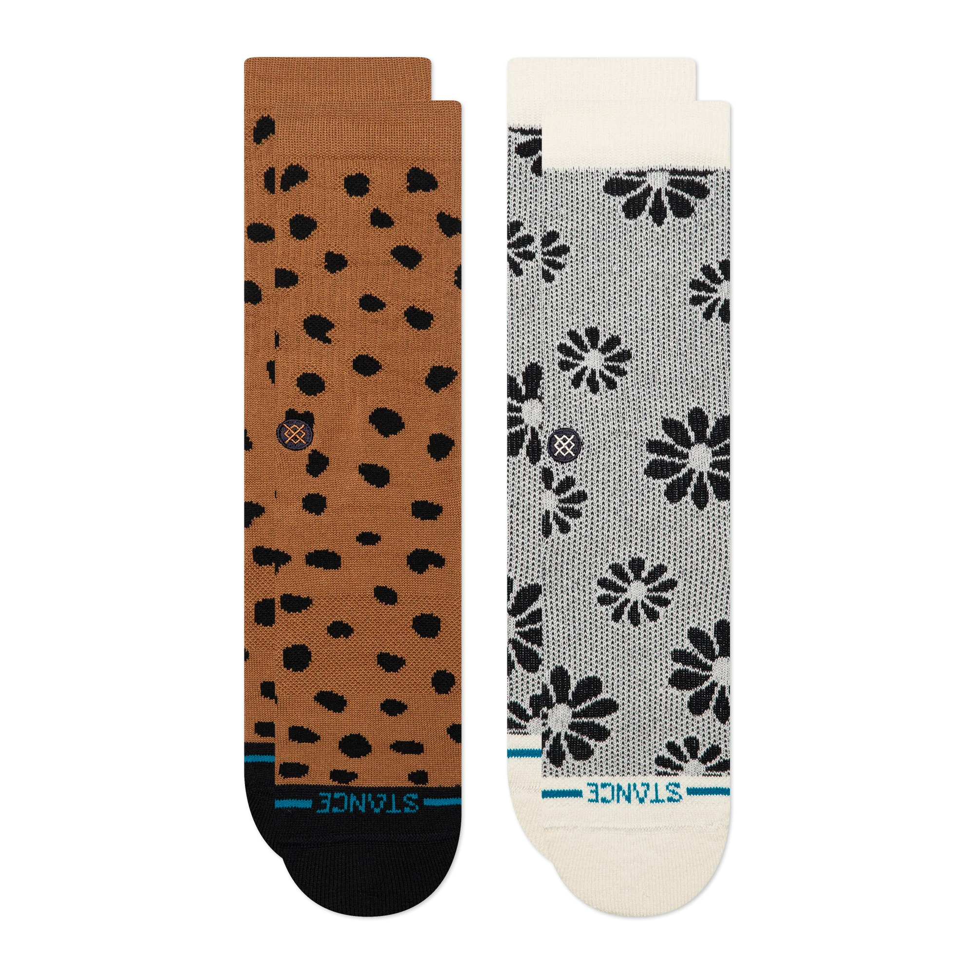 WOMENS PATTERNED LIFESTYLE CREW SOCK 2 PACK